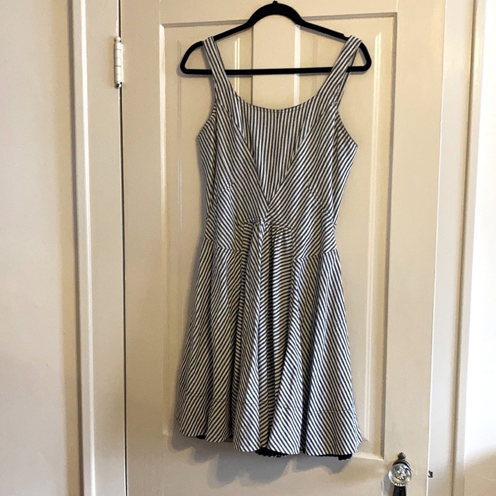 Fit and flare striped dress